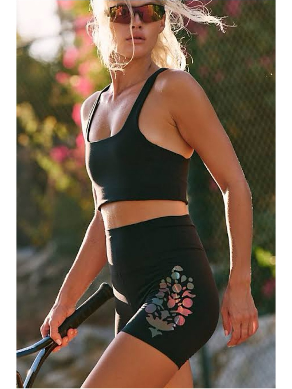 Free People Movement Never Better Logo Bike Shorts Small